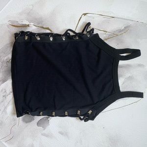 Laced hole see through shirt